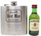Personalised Engraved Silver Hip Flask & Miniature - Best Man Wedding Design (Irish Whiskey/No Gift Box)