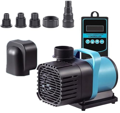 10000L Aquarium Return Pump, 75W Frequency Conversion Silent Water Pump with LCD Display Controller, 10 Speeds Filter Water Pump for Aquarium, Fish Tank, Sump