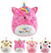 POPOYU Peluche Licorne Fille Kawaii,25cm Peluche Mignonne Licorne Animal en Peluche,Licorne Personnage Plush Squishy,Deco Kawaii Peluche pour Cadeaux de Noël Anniversaire Les Enfants,Deco Chambre