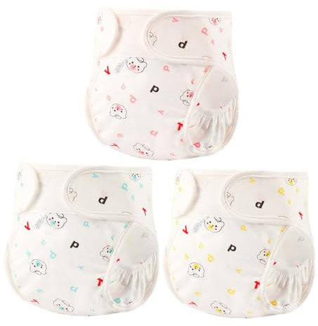 Rainjia Töpfchen Trainingshose Trainerhosen müssen mit Windeln verwendet Werden 0-3-9-12-18 Monate, 3 Stück Baby Kinder Töpfchen Unterwäsche Töpfchentraining Unterwäsche
