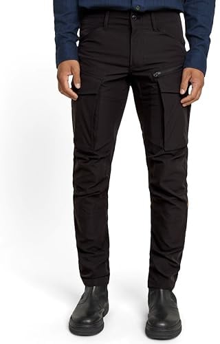 G-Star Homme Pantalon Rovic Zip 3D Regular Tapered, Noir (dk black D02190-D909-6484), 36W / 32L