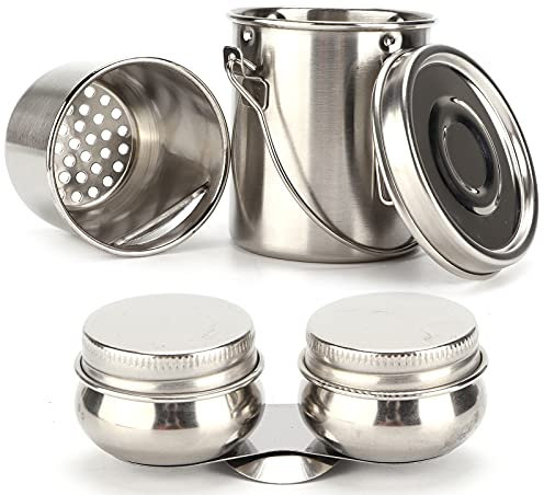 Jwthee Oil Paint Brush Cleaner, Paintbrush Cleaner Set Paint Brush Washer Paint Cups with Lids Oil Paint Brush Cleaner Jar Paint Brush Washing Bucket with Filter for Art Student Painter