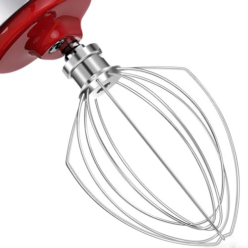 KN256 Stainless Steel Wire Whip Attachment for KitchenAid,6 Quart Bowl-Lift Stand Mixer 6 Wire Whisk Fits (KL26 KT26 KSM55 KSM6521 KV25 KP25 KP26)