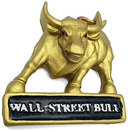 New York Charging Bull Fridge Magnet, 3D Magnet Travel Sticker Souvenirs, Global Landmarks, Must-Have Featuring Iconic Cities like Dubai, London, Paris, and More (New York)