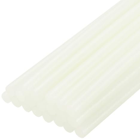 sourcing map 30pcs Mini Hot Glue Gun Sticks 7mm x 100mm High Sticky Small Hot Glue Sticks for Glue Gun, Glitter White