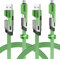 Gartmost 2Pack 4 in 1 Schnellladekabel, Datenübertragung, 1,8 m, geflochtenes Kabel 65 W, USB C USB A und IP, mehrere Ladekabel für Handy/Pad/mehr (Grün)