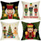 Ymxygz Ensemble De 4 Housses De Coussin De Noël, Housse De Coussin Décorative, Noël, Casse-Noisette, Décoration De Maison