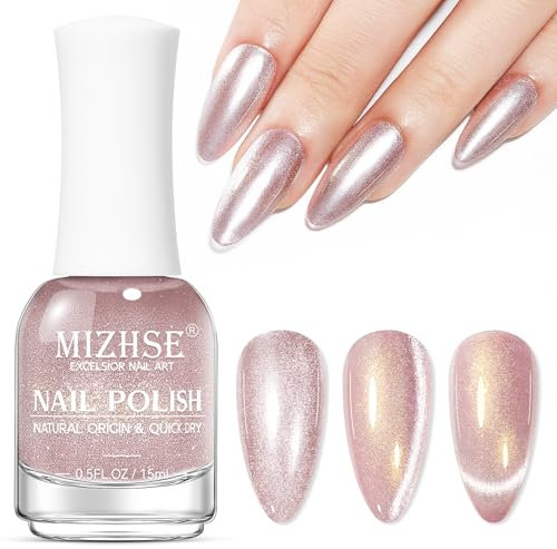 MIZHSE Nail Polish Cat Eye Quick Dry Nail Polish No Need Lamp Cure For Nail Art DIY Polish for Home Nail Art Salon Design