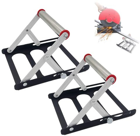 2PCS Cadre de Support Réglable pour Machine de Découpe, Support de Scie de Table, Treteaux Reglables, Support de Travail pour Machine de Découpe en Métal, Accessoires pour Machine de Découpe