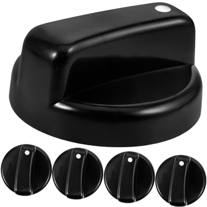 DOITOOL 5pcs Gas Stove Cooker Knobs Replacement Plastic Stove Knob Switches Ergonomic Design Sturdy Build in Simple Style