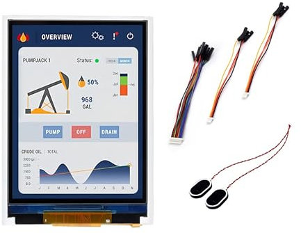 ESP32-S3 2.8inch Display Development Board, Onboard 2.8inch IPS LCD240×320 Resolution, 32-bit LX7 Dual-Core Processor, Up to 240MHz Frequency, Supports WiFi & Bluetooth, with Onboard Antenna