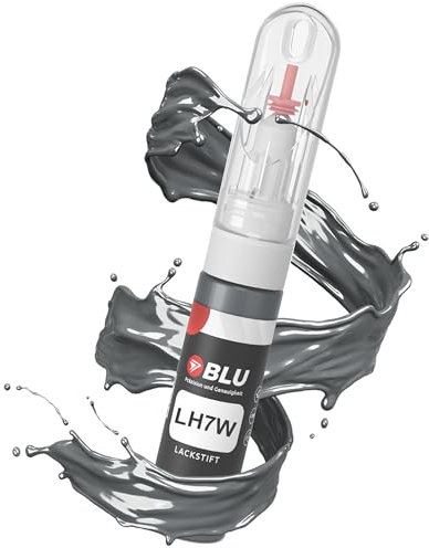BLU Lackstift Auto kompatibel für Audi LH7W GRAU Natural Grey Metalic | Auto Lack Reparatur 2in1 Ausbesserungslack Pinsel + Nadel