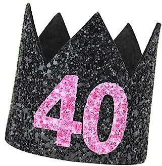 PRETYZOOM berretto di compleanno tappi hat Numero inter cappello festa compleanno festa per adulti cappelli di compleanno di compleanno cappello per il compleanno cappello glitterato