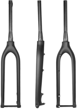 HESHUYAN Fahrrad Gabel 27.5er 29er Carbon Mountainbike Gabel 650B MTB Carbon Gabeln 15x 100mm Steckachse Verjüngt Starre Gabel Fahrrad Zubehör Fahrradgabeln(27.5er Black Matte)