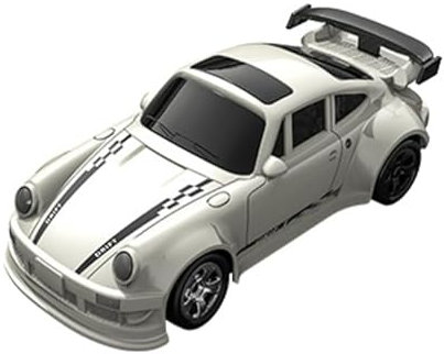 KBIBCK Mini RC Drift Car, 1:64 Ferngesteuertes Auto, 2,4Ghz 4WD Spielzeugauto Drift RC Car mit Licht für Jungen Mädchen und Erwachsene Geschenk, Blau (Weiß)