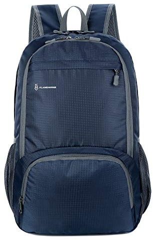 FLAMEHORSE 30L Sac à Dos Pliable Imperméable Haute Capacité Ultraléger Robuste Durable pour Randonnée Camping Voyage Outdoor Sport Hommes Femmes (Bleu foncé)