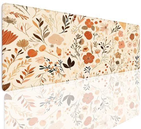 Gaming Mauspad XXL 1000x400x4mm Mousepad Gaming Schreibtischunterlage Wasserfest Anti-Rutsch, Vintage Mauspad Groß Vernähte Kanten Desk Mat Art Mouse Pad Verbessert Präzision und Geschwindigkei 4-1193