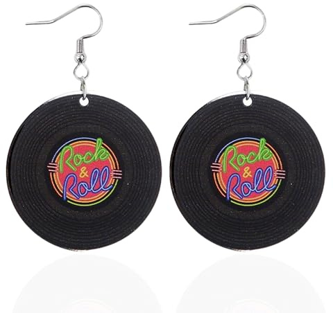 1 Paar Ohrringe Kassette, Vintage Neon Ohrringe Damen, Lustige Ohrringes, Fasching Acryl Kassetten Hängeohrringe Retro Earrings für 70er 80er 90er Jahre Accessoires
