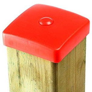 Gartenpirat Zaunkappe rot für Pfosten 9x9 cm 90x90 mm