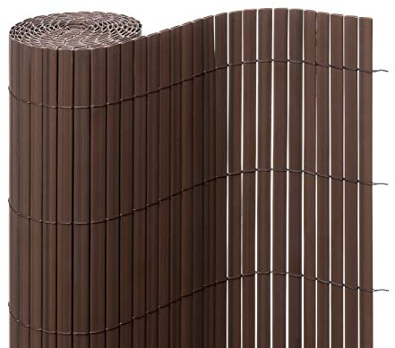 Ventanara® Sichtschutzmatte PVC Sichtschutzzaun Sichtschutz Windschutz für Garten Balkon Terrasse (90 x 500 cm, Braun)