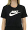 NIKE Women's W NSW Tee Essntl CRP ICN Ftra T Shirt, Black/(White), M