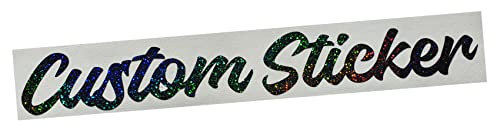 Intense Rainbow Glitter Sparkles Small to Large Sizes 100 Fonts Custom Personalised Quotes Text Names Wording Slogan Phrase Die Cut Vinyl Car Window Bumper Bedroom Wall Stickers Decals Graphics