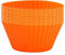 Akoak Lot de 10 Moules à Pâtisserie Moules à Gâteaux Ronds en Silicone 7 cm Orange