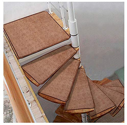 LBL Stufenmatten treppenmatten Selbstklebende, Treppenstufen Mats Pad Anti-Rutsch-Trittschutz Teppich Abdeckung Treppen Teppich Volltonfarbe Wendeltreppe Kissen teppiche für treppenstufen