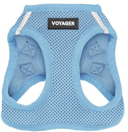 Voyager Step-In Air Dog Harness by Best Pet Supplies - All Weather Mesh Step in Vest Harness for Small and Medium Dogs, Baby Blue, size M - Chest: 16 - 18