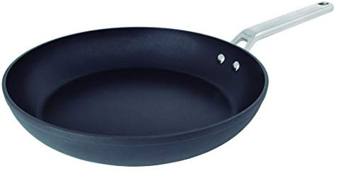 Arcos Serie Samoa | Sarten Antiadherente 32 cm | Aluminio Forjado | Apta cualquier cocina | Mango Acero Inoxidable Efecto Frio | Sistema ahorro energético | Apta lavavajillas | Color Negro