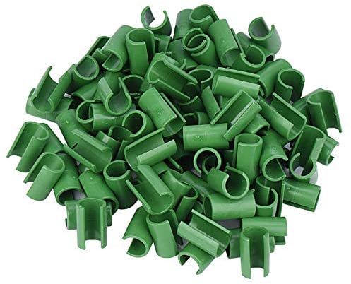 50 Stück Garten Spalier, Pflanzenstiele Stützenclips (16mm Kreuz Clips) | Blumenstäbe Pflanzen Verbinder Rankhilfen Scharnier für Tomaten Käfig
