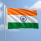 India-Flagge, 70 x 100 cm, aus nautischem Polyester, 115 g/m², mit doppeltem Rand, Seil und Mantel. Flamme-Behandlung B1, geeignet sowohl für den Innen- und Außenbereich