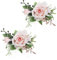IYOU Braut Handgelenk Korsage Rosa Blumen Handgelenk Korsage Blätter Abschlussball Hochzeit Handgelenk Hand Blume zum Frauen und Mädchen (2 Stück)