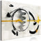 decomonkey Bilder Abstrakt 120x80 cm 1 Teilig Leinwandbilder Bild auf Leinwand Vlies Wandbild Kunstdruck Wanddeko Wand Wohnzimmer Wanddekoration Deko Modern schwarz