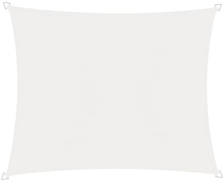 Windhager Sonnensegel Cannes, Weiß, rechteckig, Beschichtetes Polyestergewebe, 4 x 3 m, 180 g/m², Sonnenschutz für Garten, Terrasse oder Balkon, inklusive Befestigungsseil, reißfest, waschbar