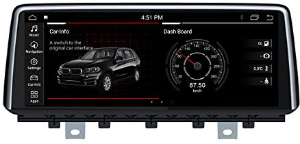 GABITECH Autoradio Android 10 GPS Navigator für X5 X6 E70 E71 CIC-System Quad Core 2 GB RAM 32 GB ROM mit iDrive-System beibehalten 10.25-Zoll-Touchscreen unterstützt Auto Play Carplay