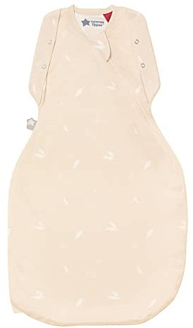 Tommee Tippee Baby Schlafsack für Neugeborene, Der Original Grobag Swaddle Bag, Hüftgesundes Design, weicher Bambusreicher Stoff, 0-3m, 1.0 TOG, weiches Blütenblatt Rosa