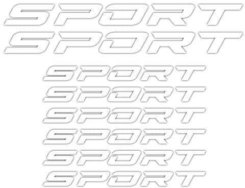 8 Stück Sport Aufkleber für Auto oder Motorrad - Rennsportfelgen Rückspiegel Sport Tuning Car Stripes Stripes - 3 Größen. Auto-Motorrad-Fahrrad-Roller (Weiß)