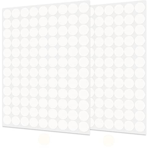 Schraubenabdeckung Selbstklebend moinkerin 216 Stücke Selbstklebende Abdeckkappen Ø14mm für Wandschränke Schreibtische Schrauben Möbel Reparaturen (Kaltes Weiß, 14mm)