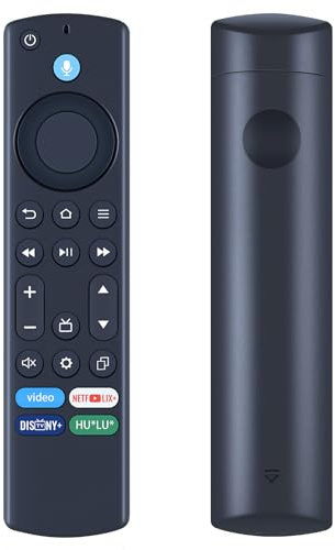 Télécommande vocale TV avec micro compatible avec AMZ TV Omni Series, TV QLED, TV Smart TV 4 et TV Cube (3e génération)