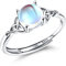 Milacolato Ring Silber 925 Damen Mondstein Ring Verstellbar Mondstein Ringe Silber Vintage Ringe Frauen Keltisches Dreieck Zirkonia Ring Oval Rund Herz Edelstein Ring Schmuck Für Sie Mit Geschenkbox