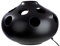 GILDE Deko Keramik Lampe - Tischlampe Dekoration Wohnzimmer - matt schwarz - Höhe 23 cm Ø 33,5 cm