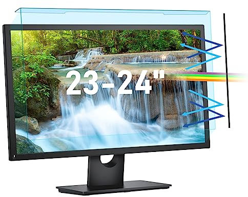 LAMA 23-24 Universal Hanging Type Anti Blue Light Computer Screen Protector Filter - Anti UV Screen Protector for Desktop PC Monitor -Removable - Eye Protection, Reduce Eye Strain(WxH: 21.3x13.4)