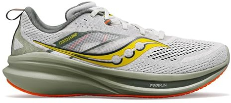 Saucony Men's Omni 22 Sneaker, Fog/Bough, 10 UK