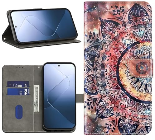 BOLELAW Hülle für Samsung Galaxy A20E – Stoßfestes PU Leder Wallet Case mit Magnetverschluss, Standfunktion & Kartenfächern, Mandala