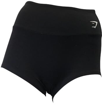 GYMSHARK Kurze Trainingsshorts für Damen, Schwarz, Schwarz , S