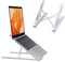 GOLDPRO Laptop Stand,Adjustable Foldable Aluminum Computer Stand Notebook Stand for Desk Home Office Portable Desktop Holder(Silver)