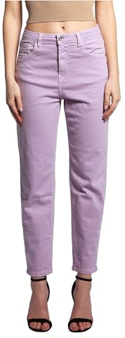 JOPHY & CO. Pantalón de mujer con cinco bolsillos, de algodón elástico (cód. 1372), Lila., XS