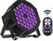 Blacklight 72W 36 LED UV Stage Light by IR Remote Control and DMX, for DJ, Disco, Fluorescent Parties, Body Painting, Glow Effects