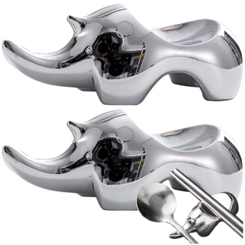 2pcs Cute Animal Shape Chopsticks Holder Chopsticks Display Holder Chinese Chopsticks Holder Cutlery Holder Knife Fork Spoon Holder Desktop Decoration